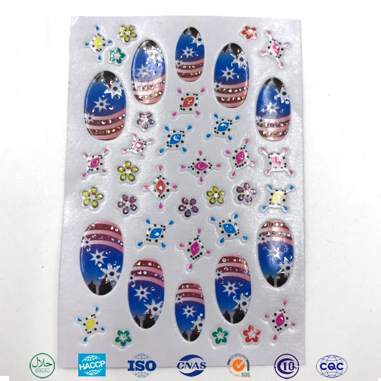 Factory Wholesale Nail Sticker Tattoo with Popping Candy