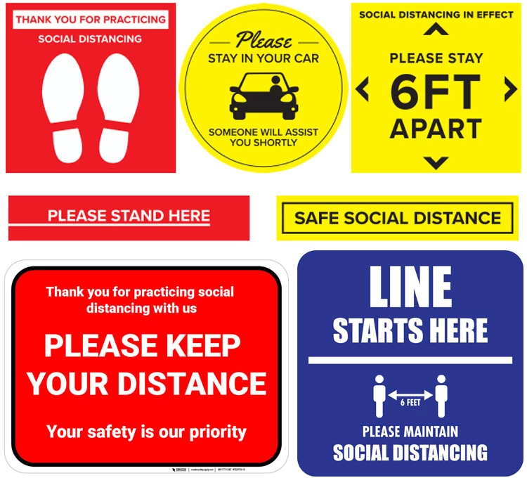 Derflex Social Distance Floor Decal, Keep Social Distance Floor Sticker
