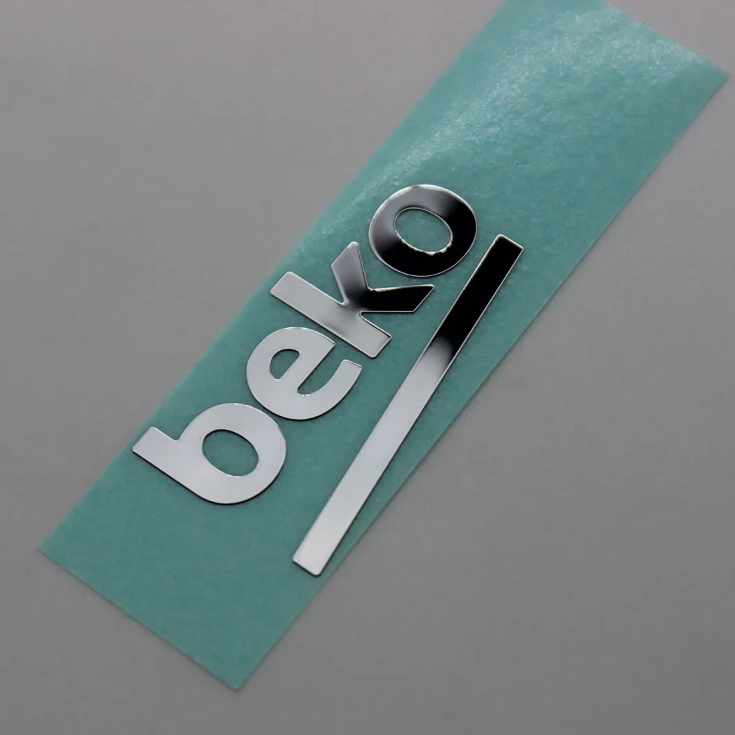 Waterproof Personalized Design Custom Silver Metallic Stickers for Packaging Nickel Metal Sticker