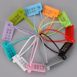 Custom Design Plastic Tag Clothing Garment Plastic Seal Tag Zip Tie 