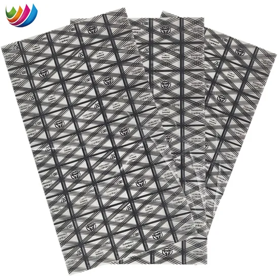 Waterproof Self Adhesive PVC Film Laser Security Holographic Anti Counterfeiting Void Label Sticker 