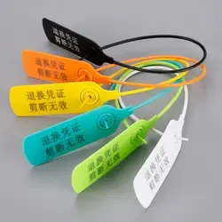 Custom Design Plastic Clothing Garment Plastic Seal Tag Zip Tie Hang Tag 