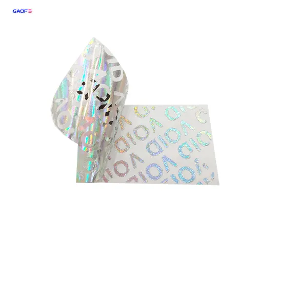 Laser Holographic Die Cut Labels Warranty Void If Removed Hologram Sticker 