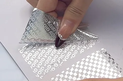 Waterproof Void Sticker Lighting Label Unique Customized Power High Quality Logo Sticker 