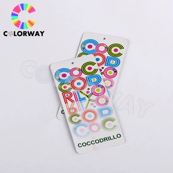 Custom Printed Plastic Paper Garment Swing Hang Tag 