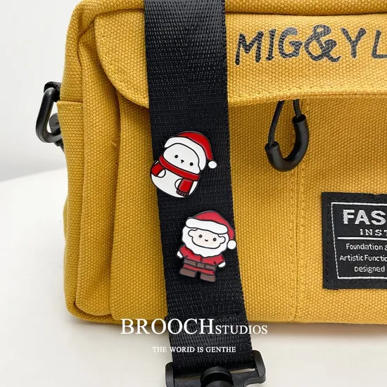 Brass Handbag Label with Unique Panda Pin 