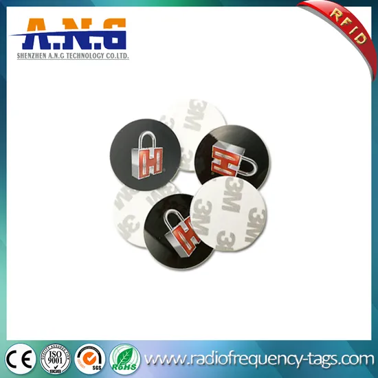 Plastic Coin Token RFID Disc Sticker Tag with 3m Adhesives 