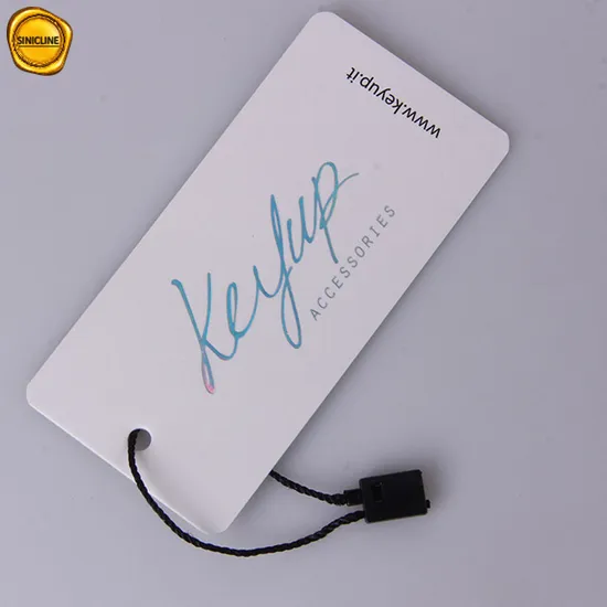 Sinicline Hologram Foiled Clothing Hang Tag with Plastic Seal 