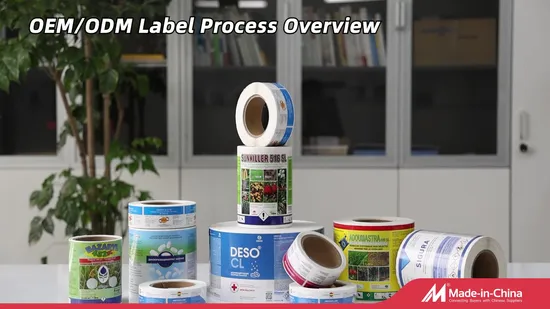 Pesticide Bottle Packaging Sticker Design and Printing, Custom Waterproof Lamination Self