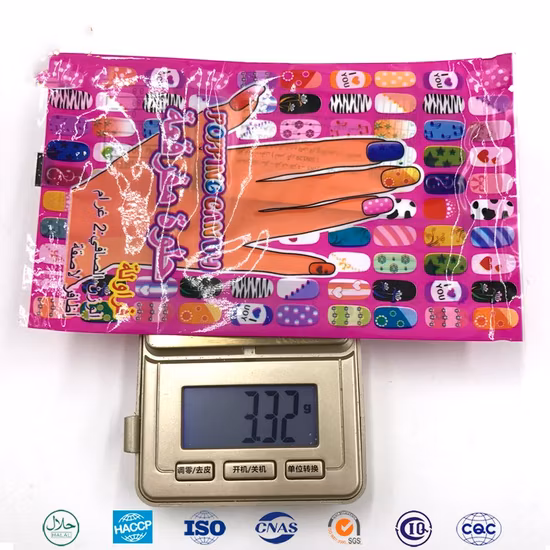 Factory Wholesale Nail Sticker Tattoo with Popping Candy