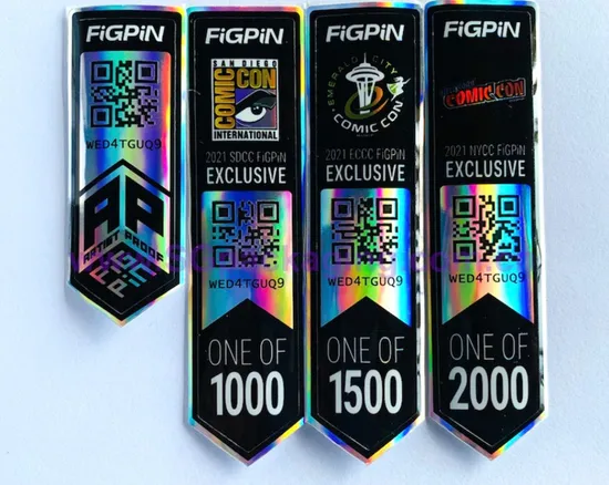 Fama License Disney Approval Factory Hologram Qr Code Void Sticker Logo Printing 