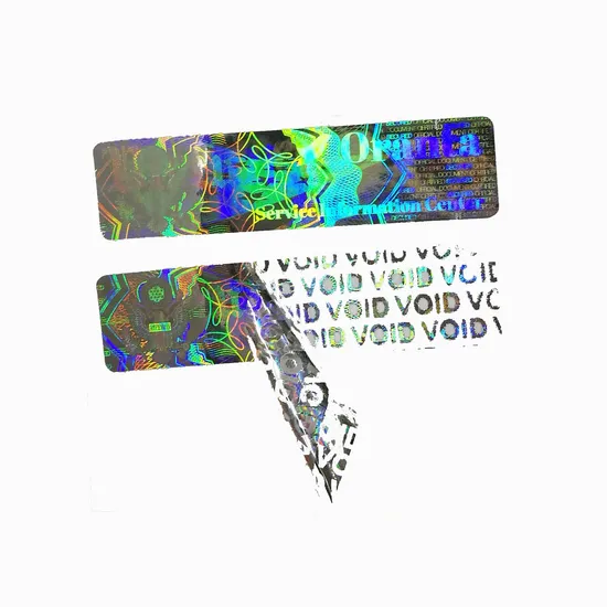Custom 3D Dynamic Void Tamper Evident Hologram Warranty Seal Laser Sticker 