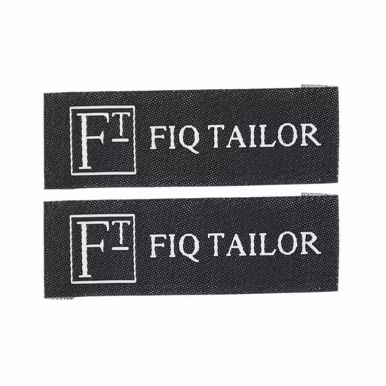 Custom Silicone Polyester Satin Woven Tag Logo Label for Fashion Garment Bags Shoes Hats
