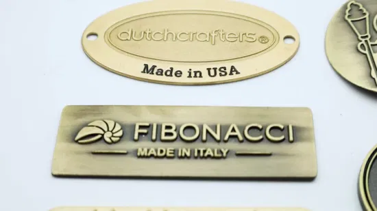 China Factory Wholesale Customized Electroplated Stamping Metal Brass/Bronze/Golden/Nickel/Chrome Address Labels for House