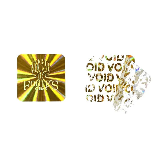 Free Design Tamper Evident Security Void Open Label Tamper Proof Warranty Void Hologram Sticker 