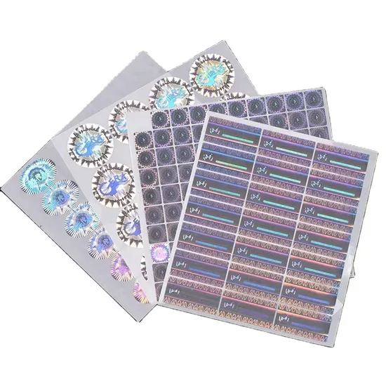 Custom Tamper Evident Holographic Labels Security Colorful Hologram Void Stickers 
