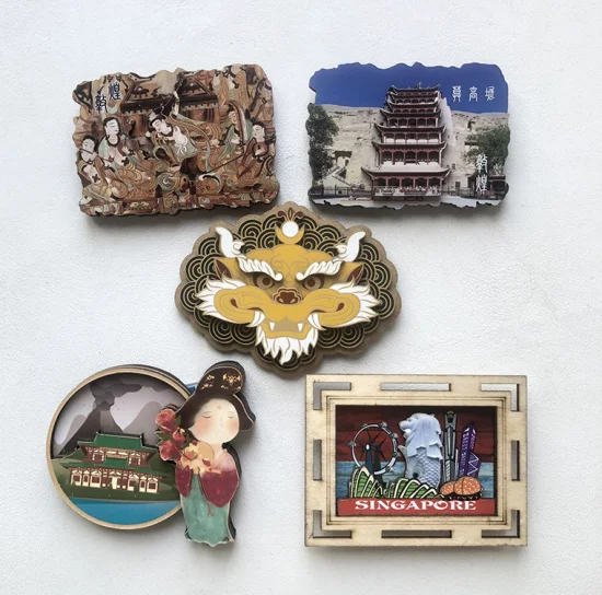 Promotional Solid Wood Fridge Magnets