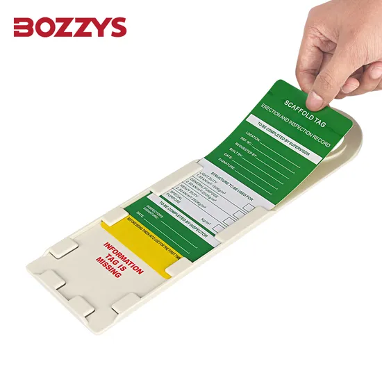 Bozzys 6mm Thickness Plastic Scaffold Lockout Tags 