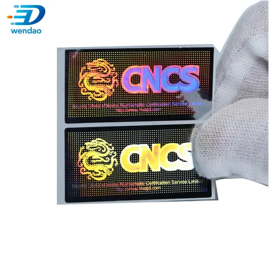 China Label Hologram Manufacturer 3D Custom Void Security Laser Sticker 